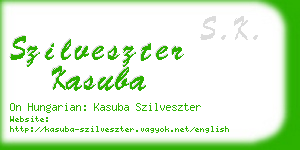 szilveszter kasuba business card